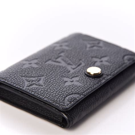 black lv card holder